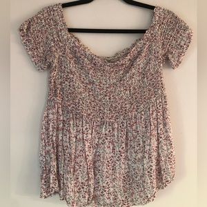 Old Navy Off the shoulder floral shirt